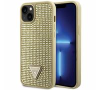 Custodia per iPhone 14 Plus Guess con strass a forma di triangolo color oro