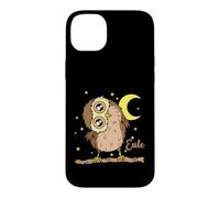 Custodia per iPhone 14 Plus Gufo che dorme Tipo Notte attiva Luna con stelle