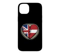 Custodia per iPhone 14 Plus Half Danish British Roots UK Denmark United Kingdom