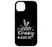Custodia per iPhone 14 Plus Happy Easter Every Bunny Sign Every Bunny Loves Me Chicks