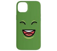 Custodia per iPhone 14 Plus Happy Laughing Face - Cartoon Green Avocado