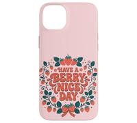 Custodia per iPhone 14 Plus Have A Berry Nice Day Retro Cute Strawberry Groovy Aesthetic