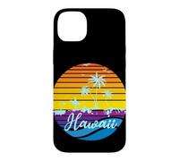 Custodia per iPhone 14 Plus Hawaii Vintage Sunset Surfer Souvenir