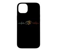 Custodia per iPhone 14 Plus Heartbeat Cat Hand Heart ECG Medical Cat Lover