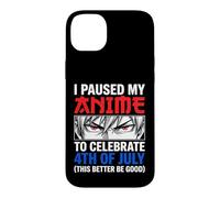 Custodia per iPhone 14 Plus Ho messo in pausa il mio anime per festeggiare il 4 luglio