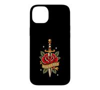 Custodia per iPhone 14 Plus Hold Fast Dagger Rose Traditional Tattoo Flash Old Ink