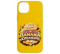Custodia per iPhone 14 Plus I Love Banana Cream Pie Retro Diner Dessert Topping Cherry