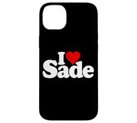 Custodia per iPhone 14 Plus I LOVE HEART SADE NOME SU UN TEE