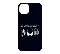 Custodia per iPhone 14 Plus I miei bisogni sono semplici pesca subacquea bikini birra oceano design