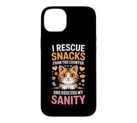 Custodia per iPhone 14 Plus I RESCUE SNACKS FROM THE COUNTER SHE RESCUES MY SANITY