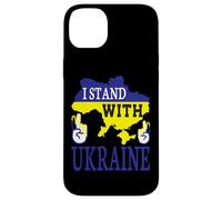 Custodia per iPhone 14 Plus I Stand With Ukraine - Love Stop War - Ucraina Mappa