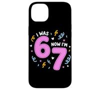 Custodia per iPhone 14 Plus I Was 6 Now I'm 7 Funny 7th Birthday Girl Party