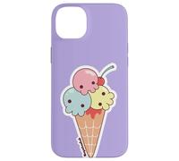 Custodia per iPhone 14 Plus Ice Cream Skull Spoopy Yami Kawaii Halloween Design, Pastel
