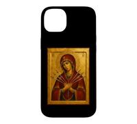 Custodia per iPhone 14 Plus Icona della Madonna Addolorata - Le Sette Spade di Maria