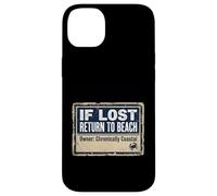 Custodia per iPhone 14 Plus If Lost Return To Beach Coastal Crab Sign