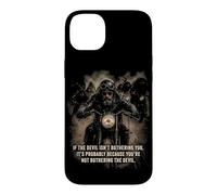Custodia per iPhone 14 Plus If The Devil Isn't Bothering You... Men Christian Motorcycle