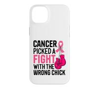 Custodia per iPhone 14 Plus Il cancro ha scelto una lotta con il nastro rosa pulcino sbagliato
