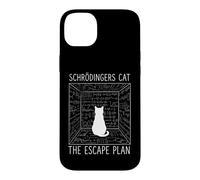 Custodia per iPhone 14 Plus Il gatto di Schrodinger The Escape Plan Funny Science Cat