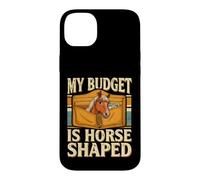 Custodia per iPhone 14 Plus Il mio budget è l'umorismo equestre a forma di cavallo