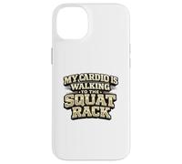 Custodia per iPhone 14 Plus Il mio cardio sta camminando verso lo squat rack, divertente