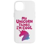 Custodia per iPhone 14 Plus Il mio unicorno pensa che io sia un simpatico e carino animaletto di fantasia