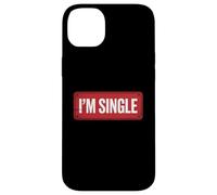 Custodia per iPhone 14 Plus I'm Single Red Banner Grassetto Grafica Divertente Stato Relazionale