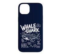 Custodia per iPhone 14 Plus Immersioni subacquee con squalo balena oceano biologia marina animale