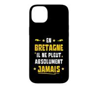 Custodia per iPhone 14 Plus In Bretagna non piove Assolutamente Mai Umorismo Breton