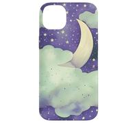 Custodia per iPhone 14 Plus In My Fantasy Era Witchy Green Sage Purple Moon Phases Stars
