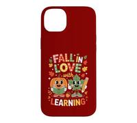 Custodia per iPhone 14 Plus Innamorarsi di imparare autunno zucca insegnante bambini uomini