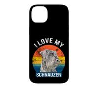 Custodia per iPhone 14 Plus Io amo Il mio Schnauzer gigante Schnauzer Retro Grunge