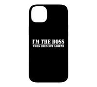 Custodia per iPhone 14 Plus Io sono il capo quando lei non è in giro divertente marito