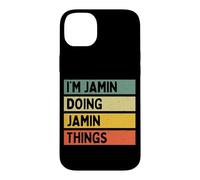 Custodia per iPhone 14 Plus Io sono Jamin Doing Jamin Things Divertente Citazione Personalizzata