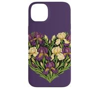 Custodia per iPhone 14 Plus Iris Cuore Floreale Primavera Love Art