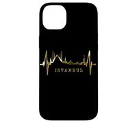Custodia per iPhone 14 Plus Istanbul Skyline Battito del Cuore Turchia Moschea Istanbul