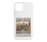 Custodia per iPhone 14 Plus Italia Patria D'Arte E Bellezza Meraviglie Italiane Grafica