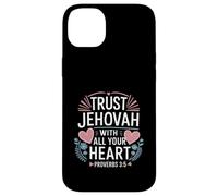 Custodia per iPhone 14 Plus Jehovah's Witness Trust Jehovah Heart Proverbs 3:5 JW ORG JW