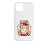 Custodia per iPhone 14 Plus Jesus Is My Jam, regalo a forma di fragola per amore cristiano