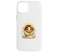 Custodia per iPhone 14 Plus Jesus Kawaii Chibi Open Arms Vieni da me Benvenuto Arte