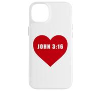 Custodia per iPhone 14 Plus John 3:16 GOD So Loved The World Bible Verse Reference Heart