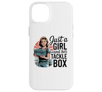 Custodia per iPhone 14 Plus Just a Girl With Her Tackle Box Divertente Da Pesca Da Donna