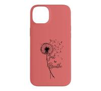 Custodia per iPhone 14 Plus Just Breathe Dandelion Butterfly Inspirational Boho Floral