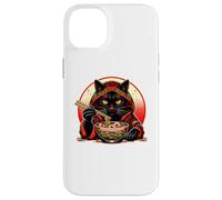 Custodia per iPhone 14 Plus Kawaii Ramen Cat giapponese xilografia Fuji Sunset Art