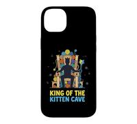 Custodia per iPhone 14 Plus King Of The Kitten Cave Cat Dad