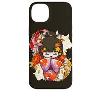 Custodia per iPhone 14 Plus Kokeshi Doll Koi Fish Giapponese Estetica Amante