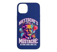Custodia per iPhone 14 Plus La filosofia della citazione dei baffi oltre il bene e il male di Nietzsche