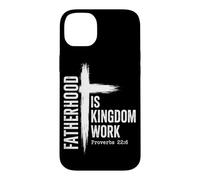 Custodia per iPhone 14 Plus La paternità è il regno Lavoro Cristiano Padre Croce Religione