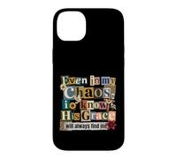 Custodia per iPhone 14 Plus La sua grazia mi trova Christian Faith Collage