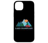 Custodia per iPhone 14 Plus Lake Champlain Nature Art Vacation Design