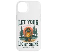 Custodia per iPhone 14 Plus Lascia brillare la tua luce - Matthew 5:16 Lanterna Vintage